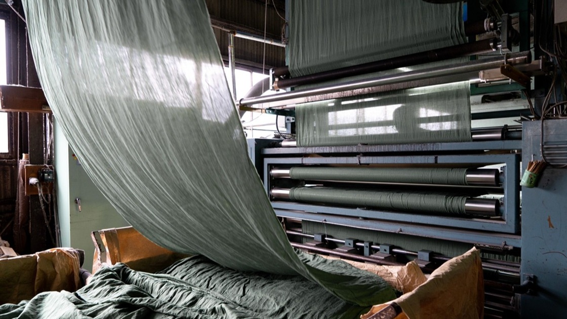 布の仕上げ工程