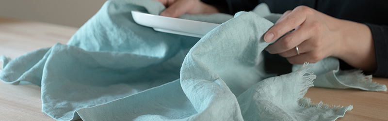 国産リネンのキッチンクロス