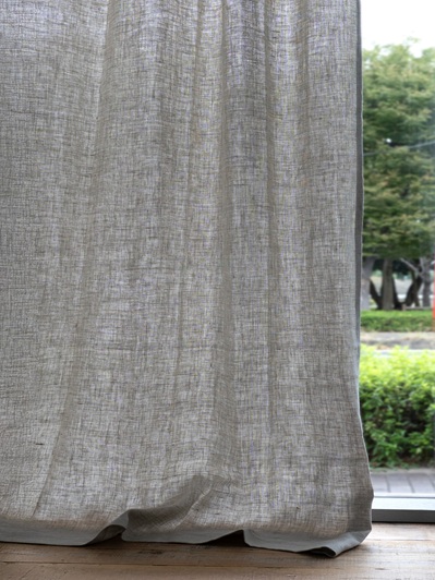 MIX感のあるトップ染めリネンドレープ